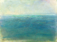ocean blues Maine mt desert original pastel watercolor $2,000   painting watercolor