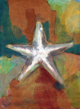 Starfish original watercolor painting 22"30'