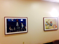 university of Kentucky collection of over sized original sports art designed for  the rehab facility