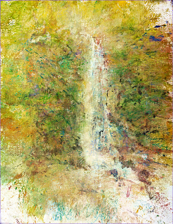 original watercolor painting 22"30 "Cherokee falls reservation Lenape  2,000