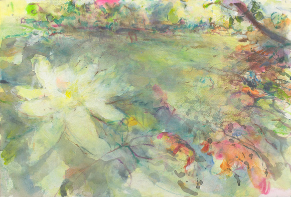 original watercolor painting 22"30' 1,200 blossoming dream