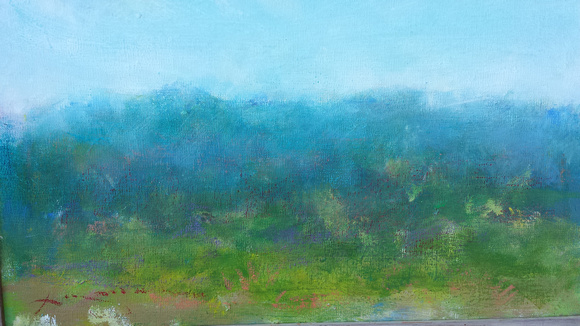 summer mountainsoriginal watercolor painting 22"30'