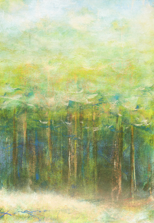 trees original watercolor painting 22"30'
