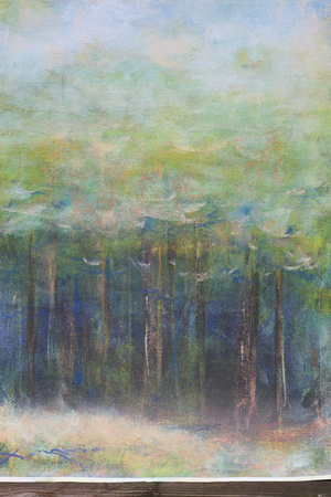 trees original watercolor painting 22"30'