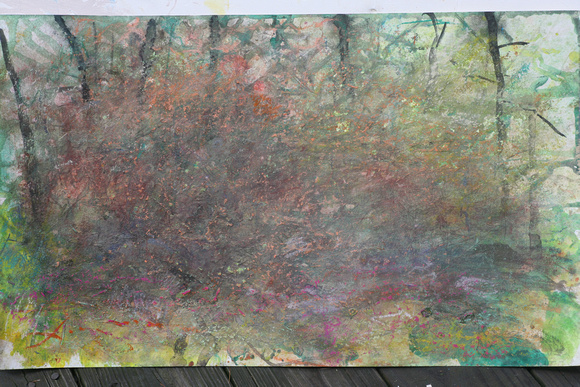 autumn byrdcliffe woodstock original watercolor painting 22"30'