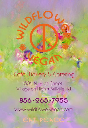 restaurant Milleville NJ Logo menu and outside design,signage for wildflowers restaurant Milleville NJ