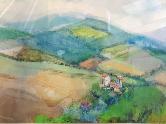 Tuscany Italy watercolor $18"x24"