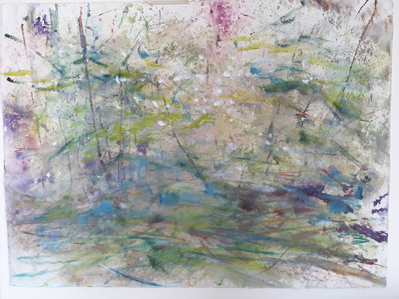 forest storm 22x30" watercolor