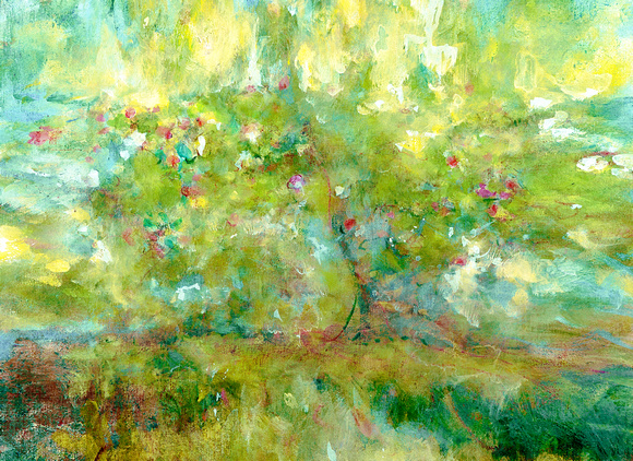 Stoneridge apple orchard canvas 600. mixed media a series of paintings painted on top of beautiful S