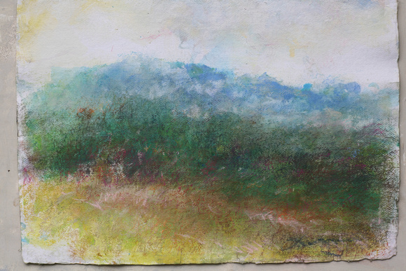mountain study original watercolor painting 22"30'