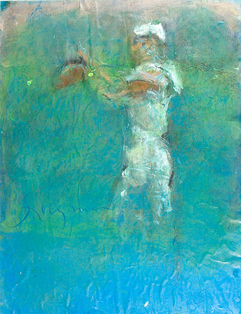 original pastel painting 22"30' dolphin miami quarterback