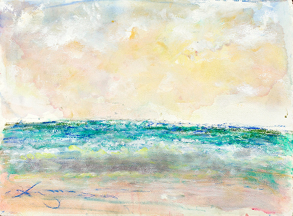 sarasota sunset beachoriginal pastel watercolor $2,000