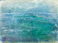 bejeweled sea original pastel watercolor $2,000   Maine coast Mt desert