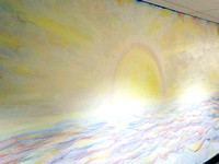 detox wall mural 30x 10ft in progress