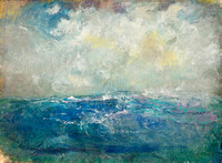 ocean blues painting watercolor original pastel watercolor $2,000 available mixed media 34"x28" $900.