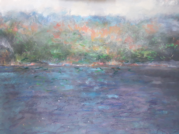 oil  pastel painting 22"x30" from Vermont residency 2019