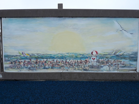 one of six four ft by eight ft wood panels for a Children/s Park