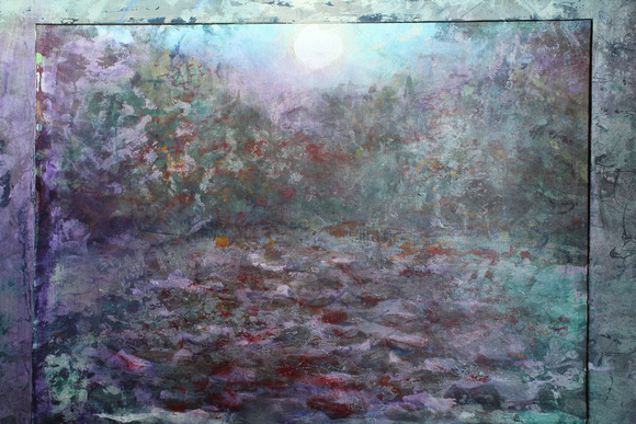 oil pastel paintings mountain studies