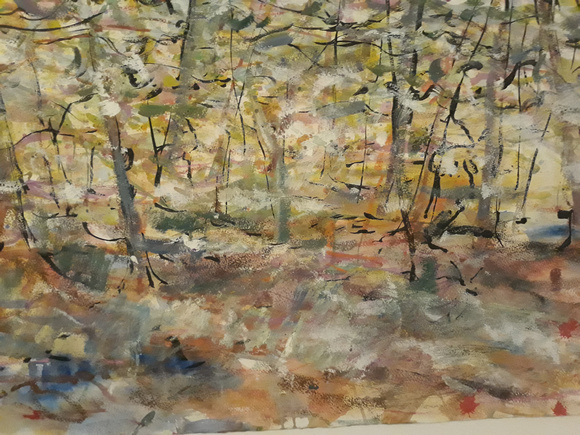 watercolor Byrcliffe forest Woodstock mountain 22x30"