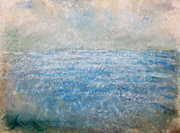 joriginal pastel watercolor $2,000   ersey shore painting ventnor NJ by the sea