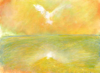 dove of peaceoriginal pastel watercolor $2,000