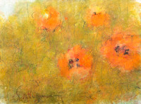 original watercolor painting 22"30' $2,000 Poppies