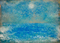 lunar tide original pastel watercolor $2,000   available mixed media 34"x28" $900.