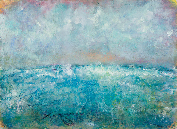 ocean blue watercolor paintingavailable mixed media 34"x28" $900.
