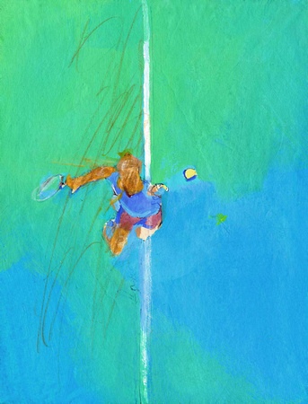 tennis,ABC illustration