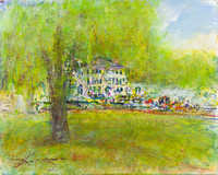 Catherine Drexel mansion watercolor