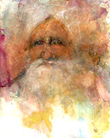 original watercolor painting 22"x20' Darshan